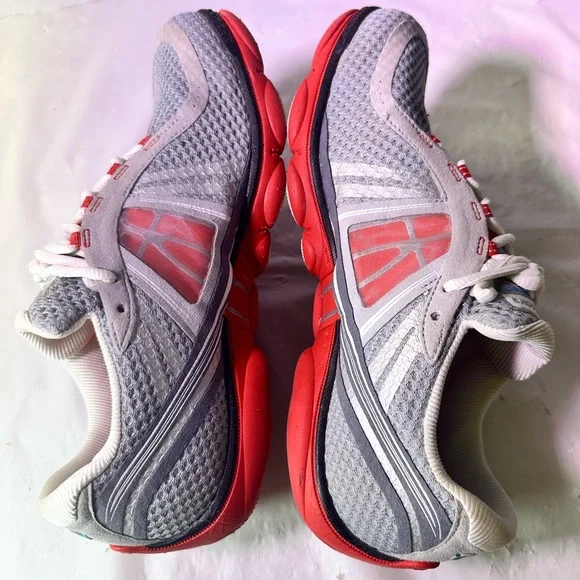 Brooks Gray and Red Athletic Shoes